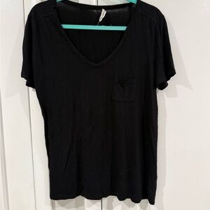 Helmut Lang Classic Black V-Neck Tee